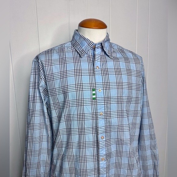 Robert Graham Other - Robert Graham Blue Checkered Plaid Casual Shirt